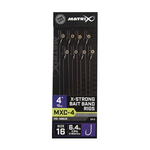 Matrix - MXC-4 Barbless 10cm X-Strong Bait Band Rigs
