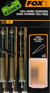 Fox - Tied Camo Leadcore Heli Rigs