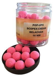 GrainBaits - Fluo Pop-Ups Scopex Cream Belachan; Roze